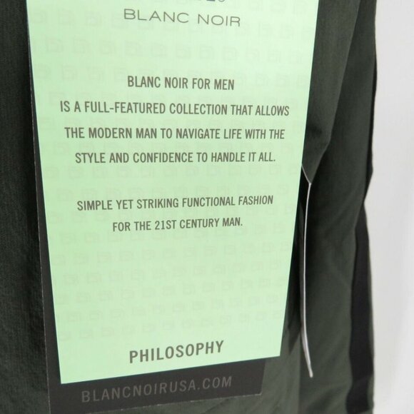 Blanc Noir Men's Layering Bomber Jacket Army Green S NWT $179 - Picture 6 of 8